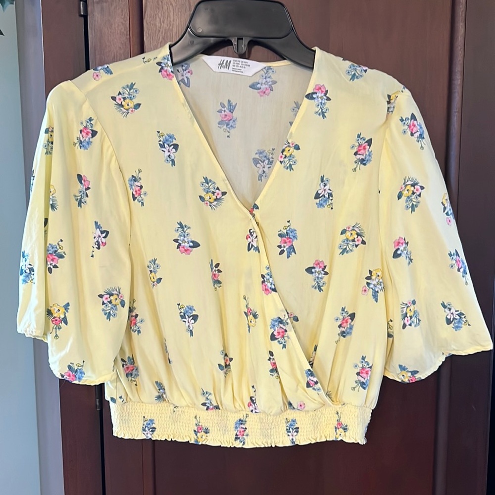 H&M Kids Yellow Floral Top